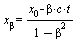x[beta] = `/`(`*`(`+`(x[0], `-`(`*`(beta, `*`(c, `*`(t)))))), `*`(`+`(1, `-`(`*`(`^`(beta, 2))))))